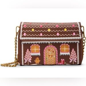NWT Betsey Johnson Baking Spirits Bright Gingerbread House Crossbody Bag